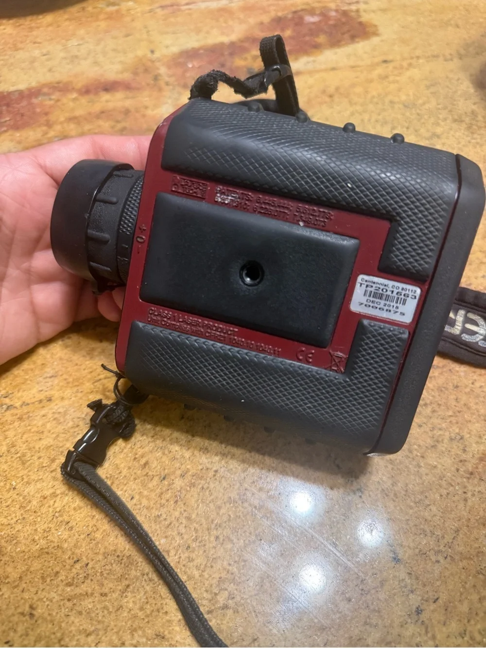 Pulse Trupulse 200X Laser Rangefinder - Black and Burgundy